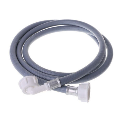 Tuyau d'arrivée d'eau pour machine à laver de 2 m, universel, arrivée d'eau froide. Tuyau fileté standard 3/4" de 200 cm de long avec raccord coudé à 90°
