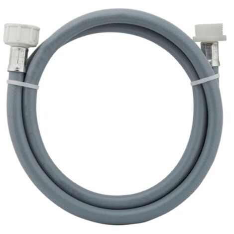 Tuyau d'arrivée d'eau universel livré sans les joints 20/27 avec raccords droits (L2500mm 3/4 F x 3/4 M)
