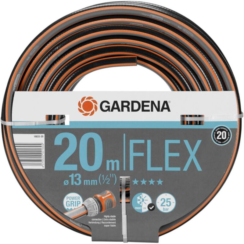 Gardena Tuyau de Comfort FLEX 13 mm (1/2 Pouce), 20 m: Tuyau de jardin flexible et flexible avec profil de poignée de puissance,