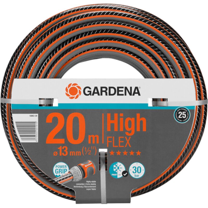 Comfort Highflex 18063-20 13 Mm 20 M 1/2 Pollice 1 Pz. Grigio, Nero, Arancione Tubo Da Giardino - Gardena