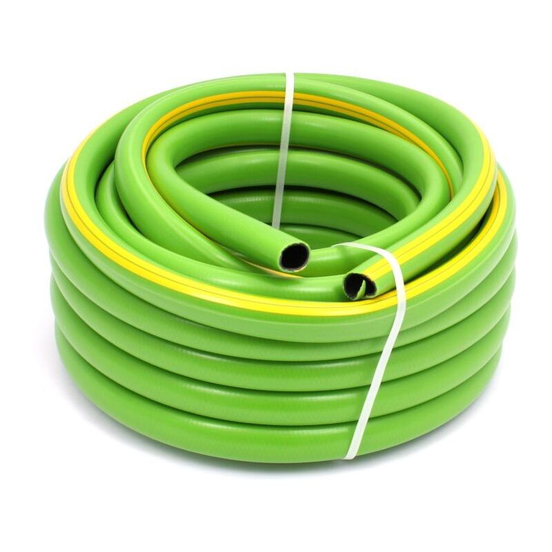 Tuyau D'arrosage 1/2' 30m 3w Non Torsadé Vert-jaune