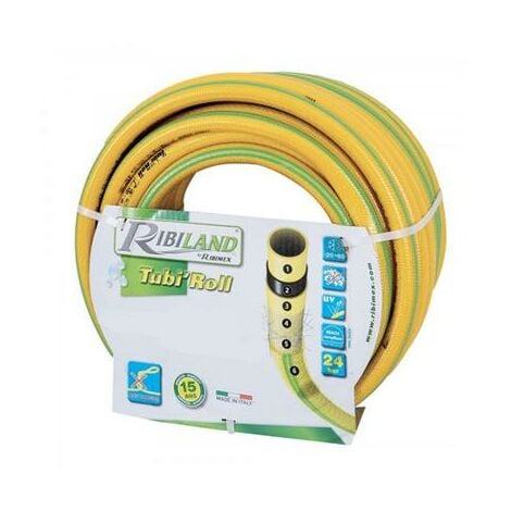 Ribiland - Tuyau d’arrosage tricoté antivrille TUBI'ROLL Diam15mm Long25m
