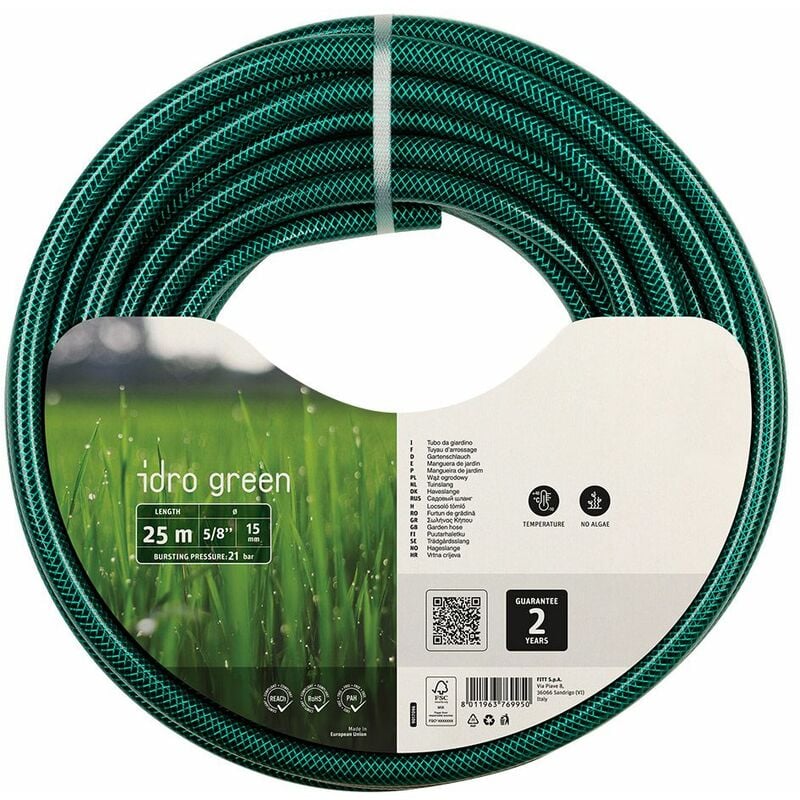 Tuyau d'arrosage 3/4 50 m FITT Idro Green en PVC tiss� pour usage occasionnel