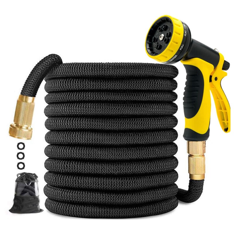 Tuyau d'Arrosage 50ft - Tube Résistant avec Pistolet de 9 Fonctions