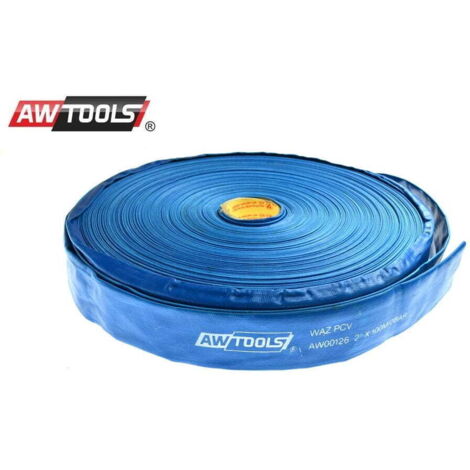 Tuyau d'arrosage AWTOOLS 2" x 100 m PVC BLEU