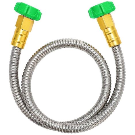 Tuyau d'arrosage court, tuyau de raccordement étanche en métal, pour jardin extérieur, 1,5 m (5 pi) -