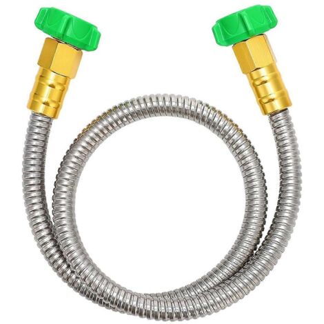 Tuyau d'arrosage court, tuyau de raccordement étanche en métal, pour jardin extérieur 90 cm (3 pi) -