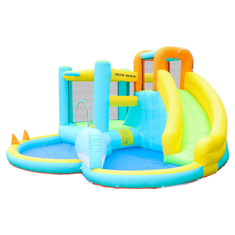Toboggan gonflable avec toboggan et piscine Design d'escalade Château gonflable Château gonflable Maison gonflable robuste pour fête d'arrière-cour