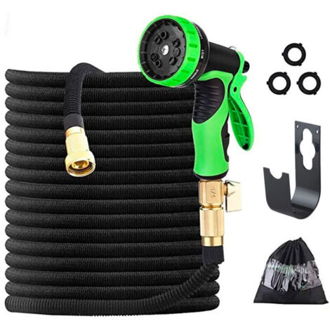 Tuyau d'arrosage Extensible 15m, Upgraded, Tuyau Flexible&Léger avec 10 Modes d'arrosage pour Irrigation, Raccords Cuivre Haute Qualité,Nettoyage du Jardin,Laver la Voiture, Baigner Animal