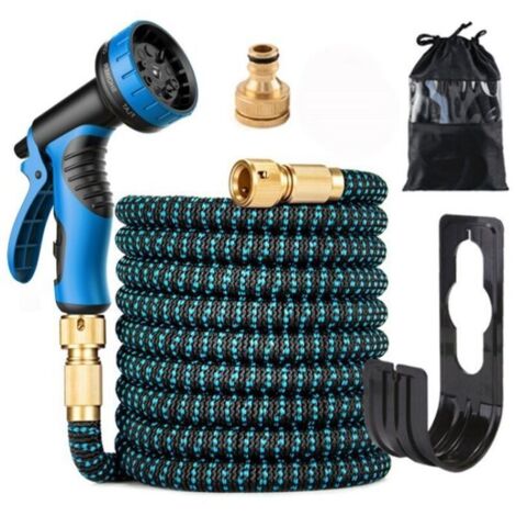 Tuyau D'arrosage Extensible 30m, 100 FT, avec 10 Modes D'arrosage, pour Nettoyage du Jardin, Laver la Voiture, Baigner Animal