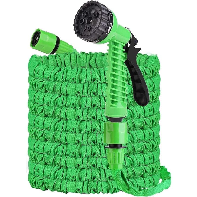 Tuyau d'arrosage Extensible 30M/100FT, Tuyau d'arrosage Flexible avec 7 Modes de Pulvérisation, anti-fuite, Convient pour le jardin, Lavage de
