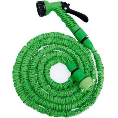Tuyau d'arrosage extensible 7.5 m - Flexible Tuyau avec Connecteur télescopique et Pistolet Pulvérisateur à 7 fonctions pour irrigation et nettoyage