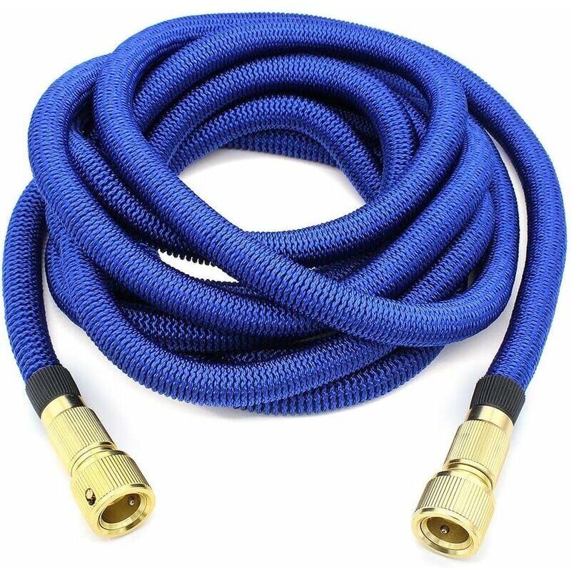 Tuyau d'arrosage, Extensible à Jardin Tuyau d'eau Tuyau Rétractable Flexible avec Fixations en Métal pour Irrigation/Nettoyage du Jardin/Voiture de