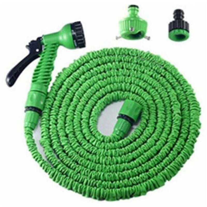 Tuyau d'arrosage extensible avec buse de pulvérisation à 7 fonctions, tuyau télescopique pour arroser le tuyau pliable pour un rangement facile à la