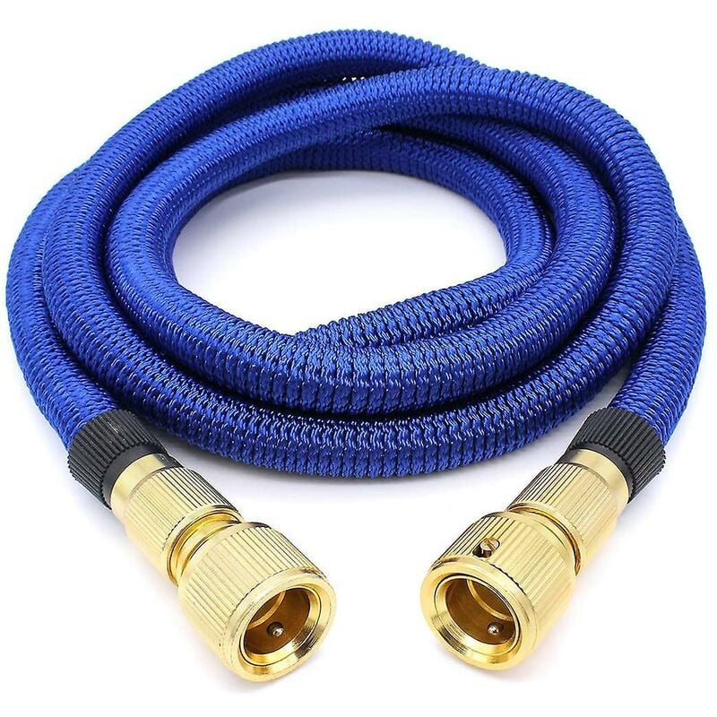 Tuyau d'arrosage, Extensible à Jardin Tuyau d'eau Tuyau Rétractable Flexible avec Fixations en Métal pour Irrigation/Nettoyage du Jardin/Voiture de