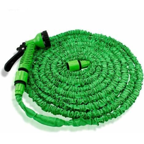 Tuyau d'arrosage extensible, tuyau d'arrosage de luxe flexible et plus solide avec buse de pulvérisation - 50 pieds--