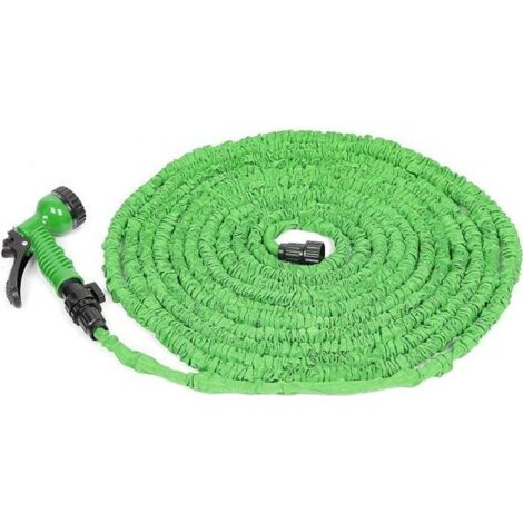 Tuyau d\'Arrosage Extensible - XIANGMM - 15m - 7 Modes - Vert