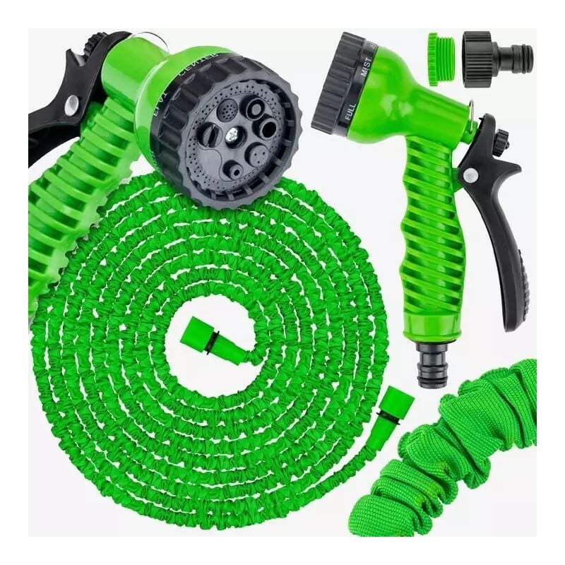 Tuyau D'Arrosage Flexible 10-30m Raccords Pistolet 7 Modes