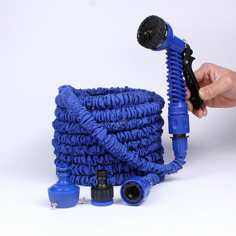 Ahlsen - Tuyau d'arrosage flexible et extensible Tuyau d'arrosage rétractable (150FT) bleu - blue