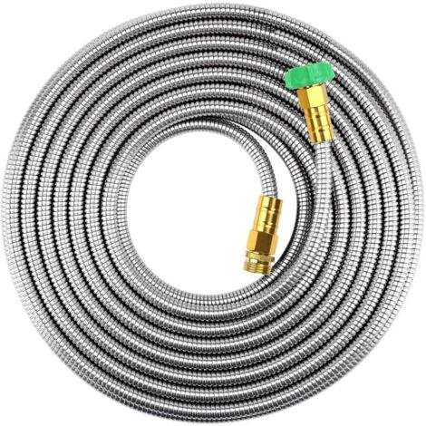 Tuyau d’arrosage jardin avec buse aluminium plaqué cuivre 10 pieds lavage voiture