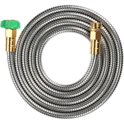 Tuyau d’arrosage jardin avec buse aluminium plaqué cuivre 8 pieds lavage voiture