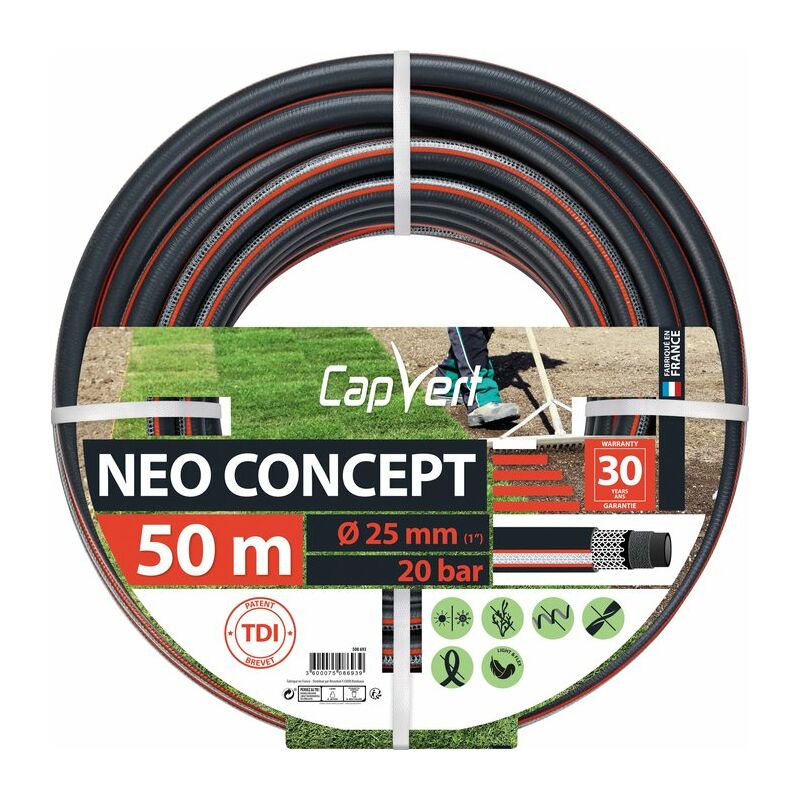 Tuyau d'arrosage - Néo Concept Capvert 25 mm - l. 50 m