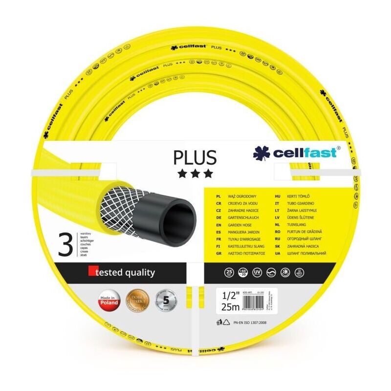 Tuyau D'arrosage Plus 1/2' Rouleau De 25m