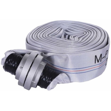 Tuyau d'arrosage pour pompiers 2" 8 bar 20 m raccord rapide en aluminium