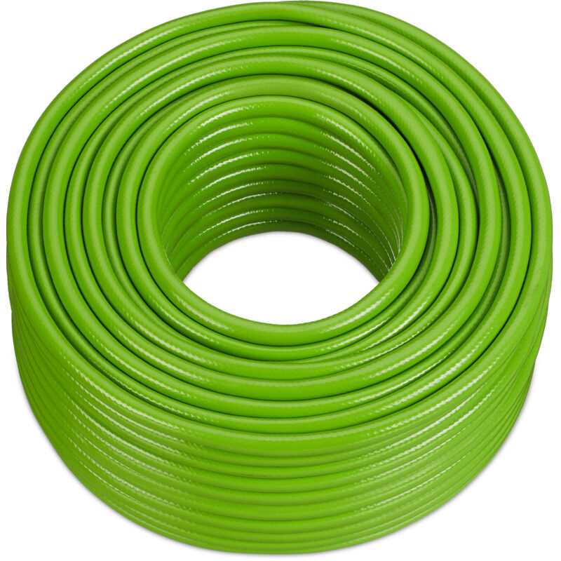 Tuyau d'arrosage pratique, de longueur 70 m, 1/2 pouces, pour surfaces de gazon et parterres, vert clair - Relaxdays