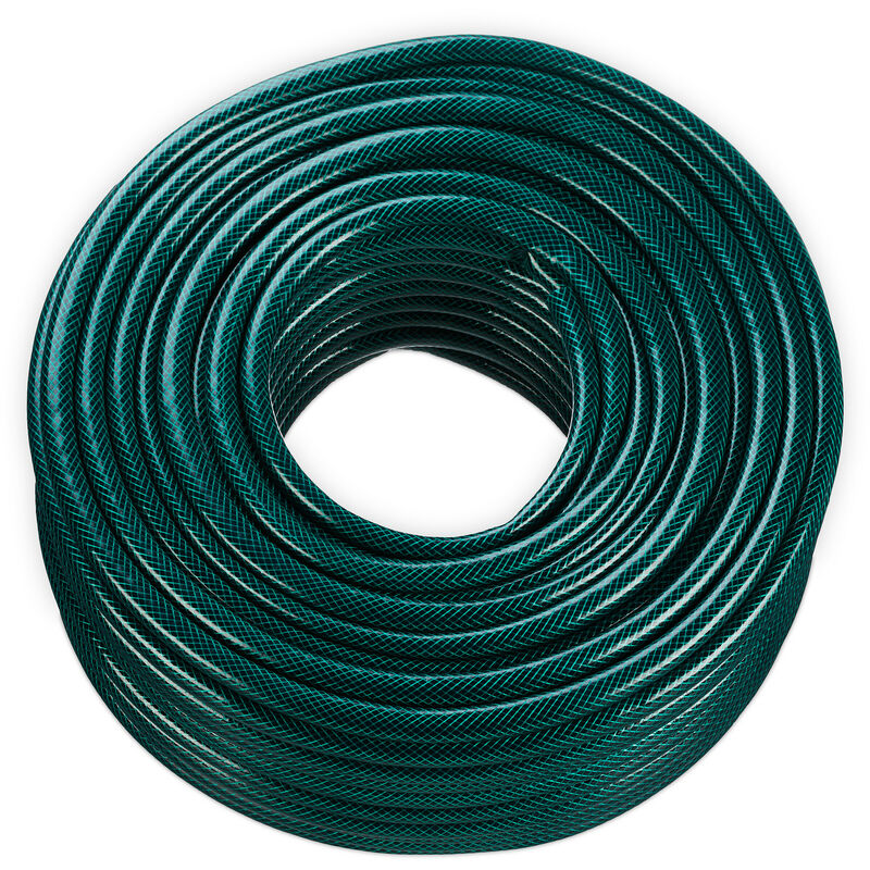 Relaxdays Tuyau d’arrosage pratique de longueur 70 m, 1/2 pouces, pour surfaces de gazon et parterres, vert foncé