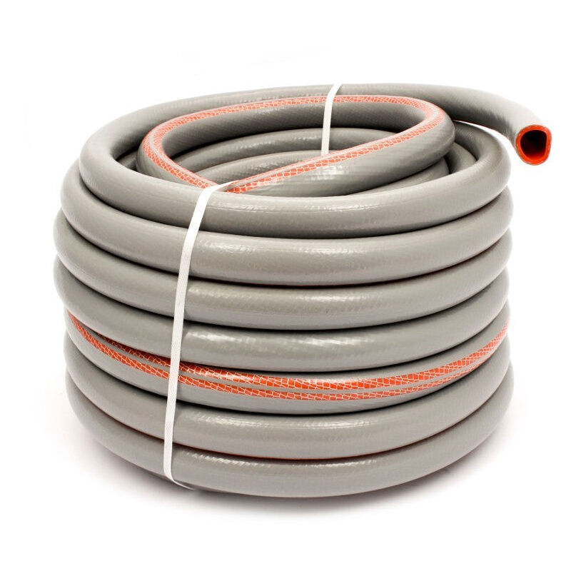 Tuyau D'arrosage Prof 5w 3/4' 50m Non Torsadé Gris