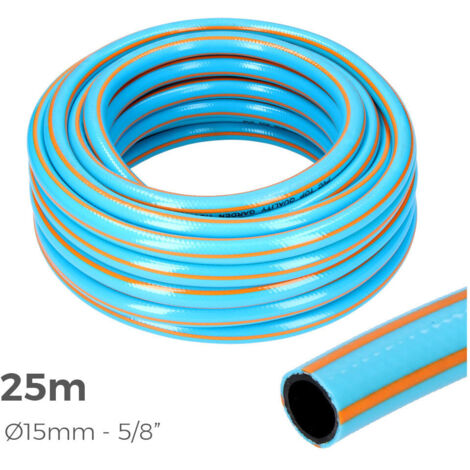 Tuyau D'arrosage Professionnel Anti-Torsion Ø Intérieur 15mm Ø Extérieur 20mm (5/8'') - Rouleau 25m Edm