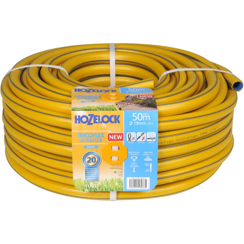 Tuyau d'arrosage Tricoflex Ultraflex Hozelock Tuyau diam19mm 50m - Garantie 20 ans