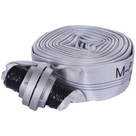 Tuyau d'arrosage type pompier 2"" 8bar 20m raccord rapide en aluminium