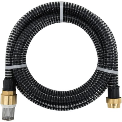 Tuyau d'aspiration avec raccords en laiton noir 1,1" 10 m PVC CFW34802