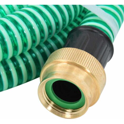 Tuyau d'aspiration avec raccords en laiton vert 1,1" 10 m PVC CFW944910