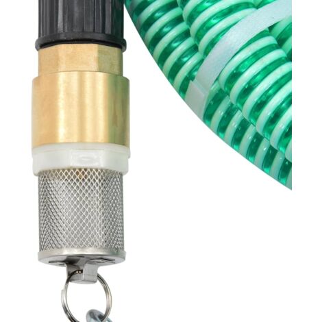 Tuyau d'aspiration avec raccords en laiton vert 1,1" 3 m PVC CFW358714
