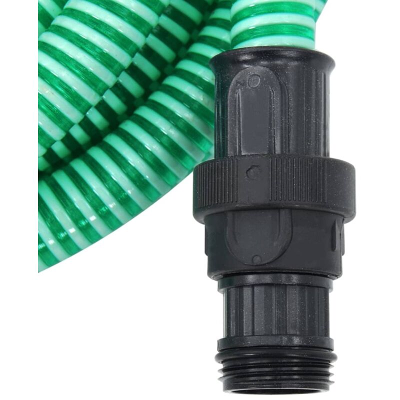 Tuyau d'aspiration avec raccords en pvc vert 1' 7 m pvc