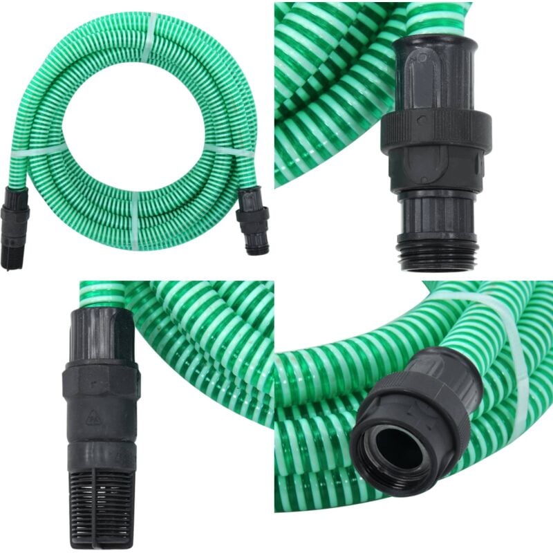 Tuyau d'aspiration avec raccords en pvc vert 1 4 m pvc - tuyau d'aspiration - tuyaux d'aspiration - Home & Living - Vert