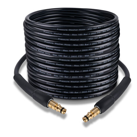 Tuyau de 15 m compatible avec les accessoires de tuyau de nettoyeur haute pression Kärcher K2 K3 K4 K5 K7 , adapté à la poignée pistolet à connexion rapide