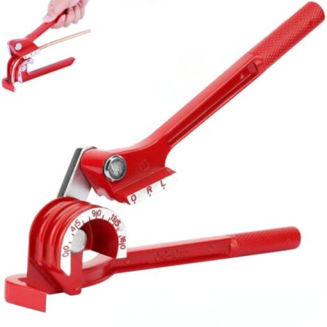 Tuyau de 6/8/10 mm – Cintreuse à tubes précise pour cuivre, aluminium et acier – Angles réglables : 0°, 45°, 90°, 135°, 180° – Outil professionnel rouge