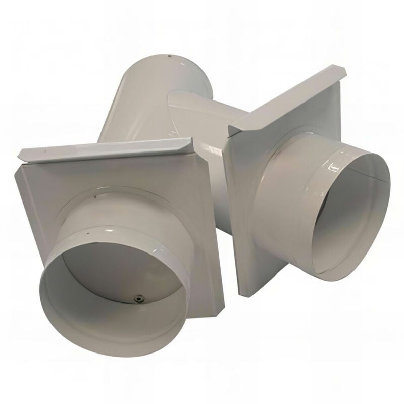 Tuyau de bifurcation avec obturation entrée 100 sortie 100/100 mm - AB-AM100 100/100 Holzprofi