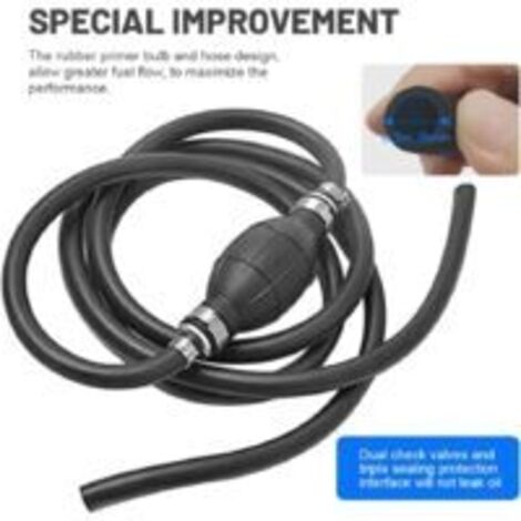 Tuyau de carburant en caoutchouc de 3/8" pour moteur hors-bord avec colliers de serrage pour pompe à carburant