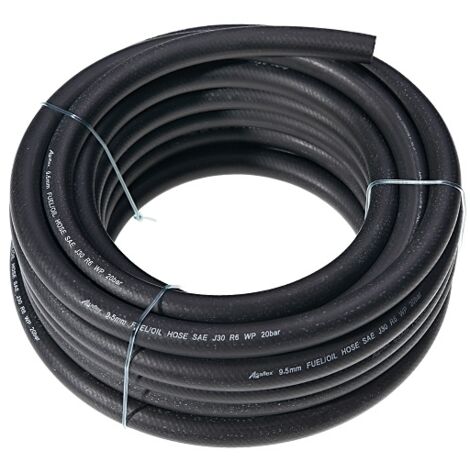 Tuyau de carburant en caoutchouc renforcé, 3 couches, diamètre 4 mm/1 m (10 m en rouleau)