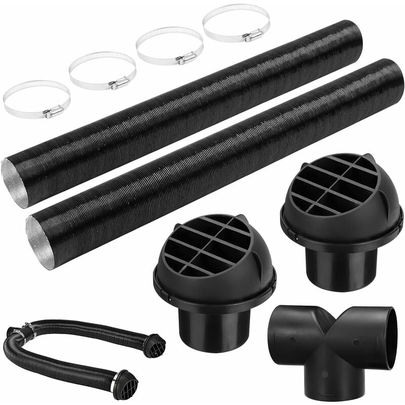 Jusch - Tuyau de Chauffage de Voiture de 75 mm, Tuyau Chauffant, Tube de Chauffage de Stationnement, Tuyau D'échappement D'air Chaud en t