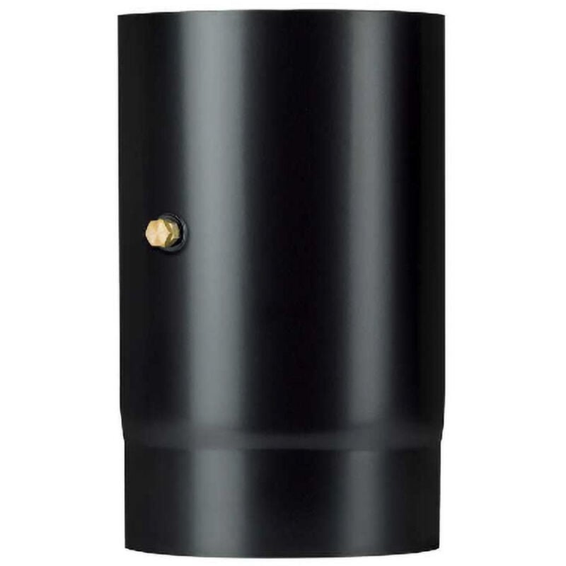 Tuyau de cheminee 0,25 m avec desenfumage dn 150 emaille noir 600 degres ce Poele a bois Fabrique en Italie