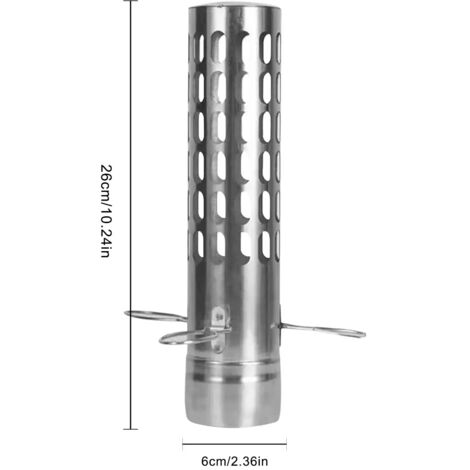 Tuyau de cheminée en acier inoxydable de 6 cm (2,4 pouces) avec pare-étincelles anti-brûlure et rallonge pour poêle de camping ou réchaud portable