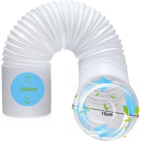 Tuyau de Climatiseur Portable, Tuyau Climatiseur Mobile avec Diamètre de 150mm/130mm, Tube Évacuation Climatiseur Mobile Tube de Climatisation, Extension de Tuyaus Climatisation (150mm, 2M)