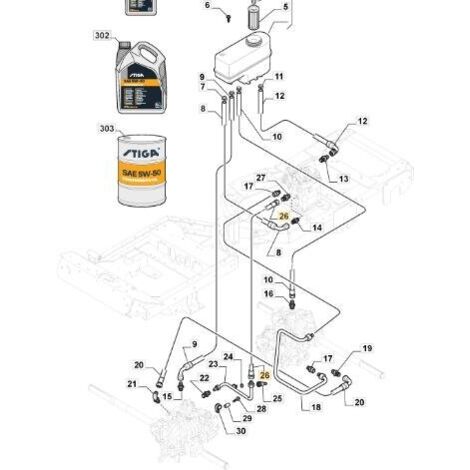 TUYAU DE COLLECTEUR DE TRANSMISSION/POMPE PFM D'ORIGINE STIGA - 387869513/0
