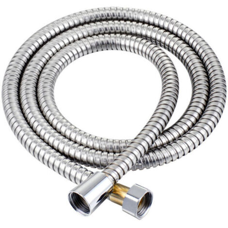 Tuyau De Douche 3M, Chrome Flexible Tuyau De Douche Universel Extensible Tuyau En Acier Inoxydable Anti-Explosion, Anti-Torsion Et Anti-Corrosion..